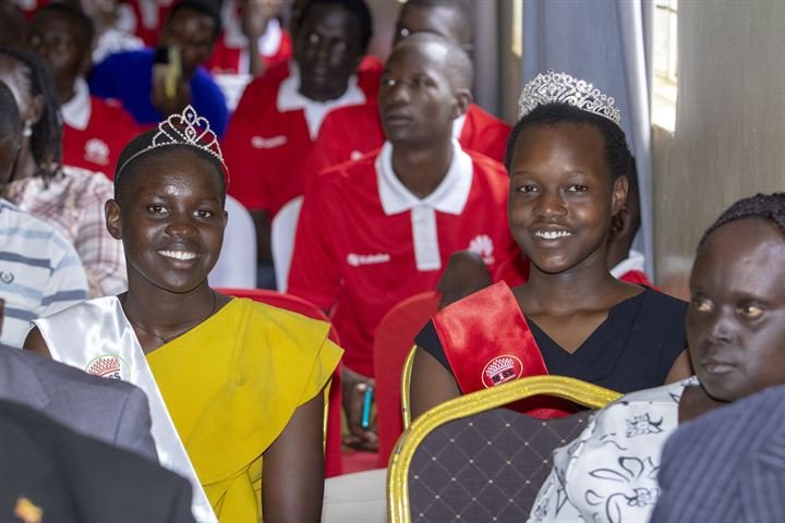 Smiling young women at a Kakebe event in Northern Uganda